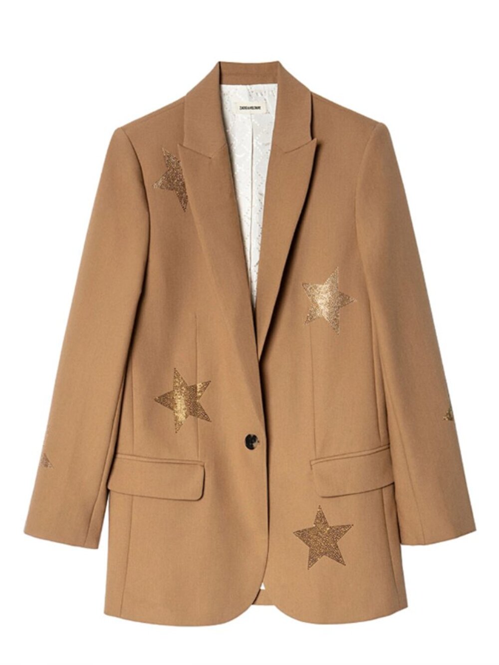 NWT $498 Zadig & Voltaire Viva Etoiles Star Strass Blazer Jacket Size 36 - Picture 7 of 7